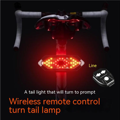 Bicycle Turn Signal USB Rechargeable Rear Lamp LED Wireless Remote Control Turn Signal Warning Light