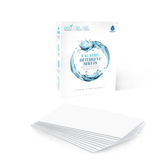 Natural Laundry Detergent Sheets, Eco Friendly– Fresh Linen Scent