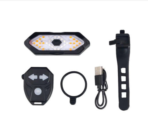 Bicycle Turn Signal USB Rechargeable Rear Lamp LED Wireless Remote Control Turn Signal Warning Light