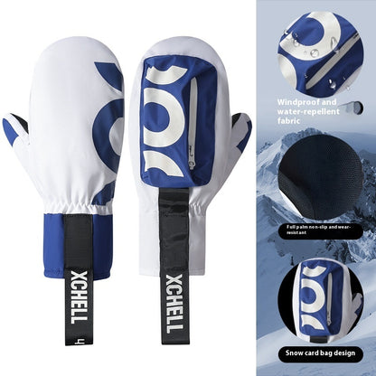 Warm With Velvet Windproof Waterproof Five Finger Touch Screen Gloves