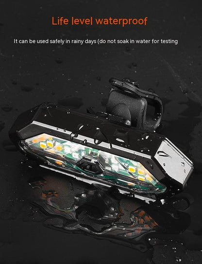 Bicycle Turn Signal USB Rechargeable Rear Lamp LED Wireless Remote Control Turn Signal Warning Light